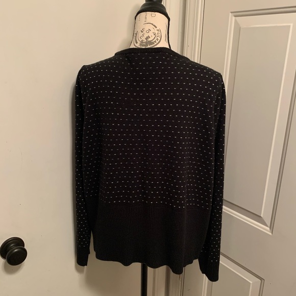 Lane Bryant polka dot black & white cardigan with buttons size 18 / 20 = 2X - Picture 6 of 11